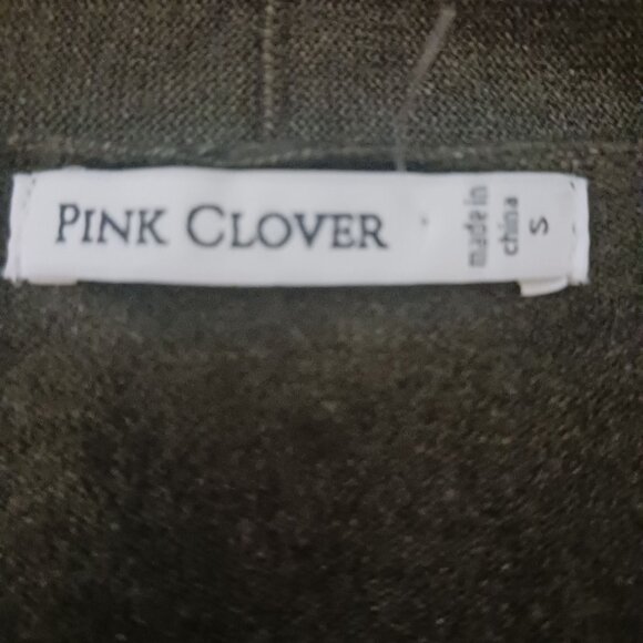 NEW‎ Pink Clover Hunter Green Open Front 2 Pocket Cardigan, Size Small - Picture 4 of 8
